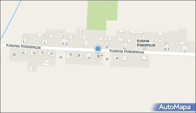 Gracze, Kolonia Robotnicza, 38, mapa Gracze