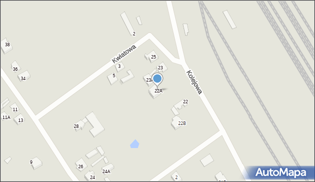 Grajewo, Kolejowa, 22A, mapa Grajewo