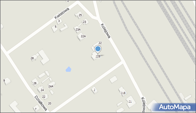 Grajewo, Kolejowa, 22B, mapa Grajewo