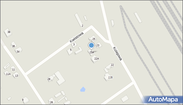Grajewo, Kolejowa, 23A, mapa Grajewo