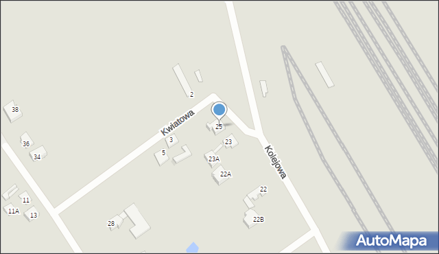 Grajewo, Kolejowa, 25, mapa Grajewo