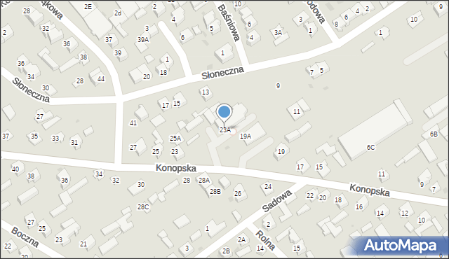 Grajewo, Konopska, 23A, mapa Grajewo