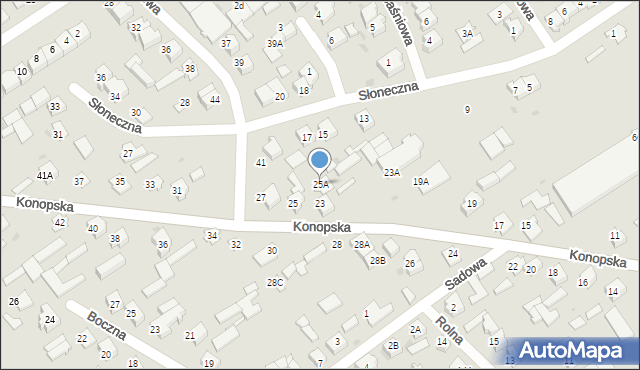 Grajewo, Konopska, 25A, mapa Grajewo