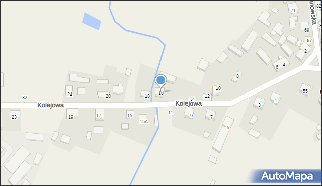 Granowiec, Kolejowa, 16, mapa Granowiec