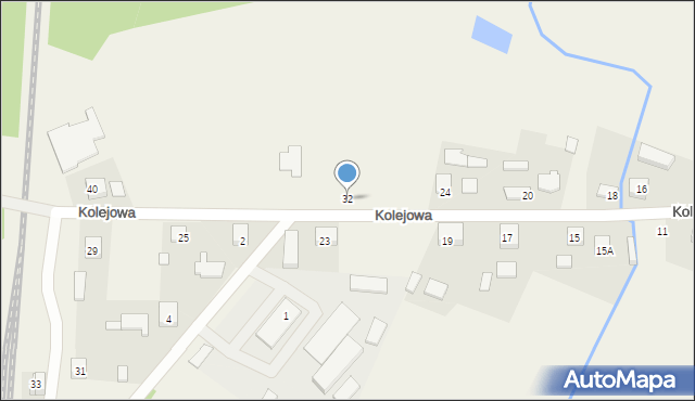 Granowiec, Kolejowa, 32, mapa Granowiec