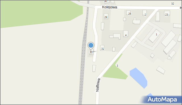 Granowiec, Kolejowa, 33, mapa Granowiec