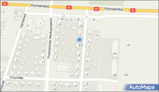 Granowo, Kościuszki Tadeusza, gen., 6, mapa Granowo