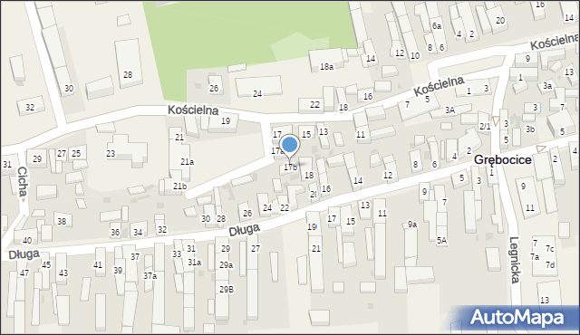 Grębocice, Kościelna, 17b, mapa Grębocice