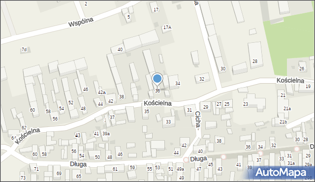 Grębocice, Kościelna, 36, mapa Grębocice