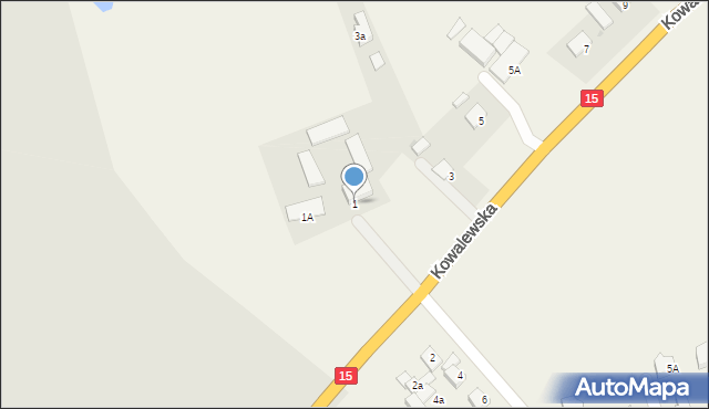 Grębocin, Kowalewska, 1, mapa Grębocin