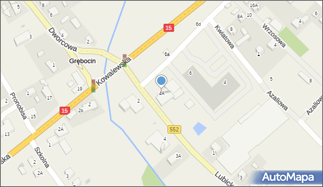 Grębocin, Kowalewska, 4A, mapa Grębocin