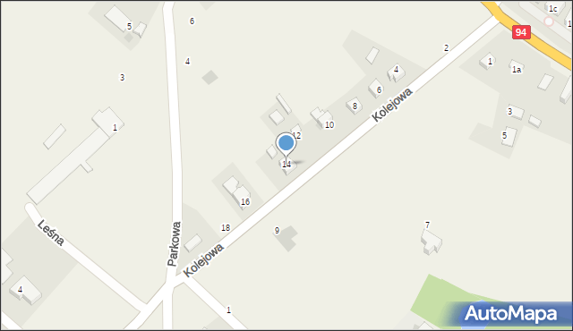 Groblice, Kolejowa, 14, mapa Groblice