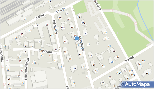 Grodzisk Mazowiecki, Kościuszki Tadeusza, gen., 32A, mapa Grodzisk Mazowiecki