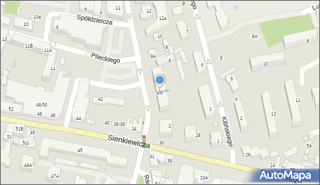 Grodzisk Mazowiecki, Kościuszki Tadeusza, gen., 4/6, mapa Grodzisk Mazowiecki