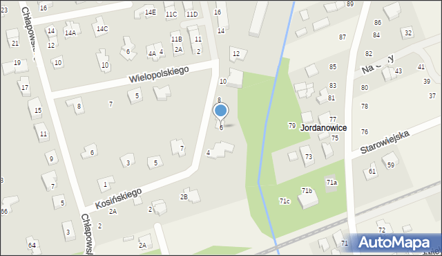 Grodzisk Mazowiecki, Kosińskiego Amilkara, gen., 6, mapa Grodzisk Mazowiecki