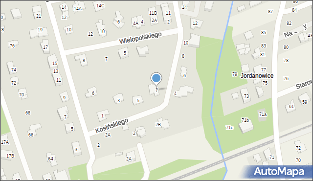 Grodzisk Mazowiecki, Kosińskiego Amilkara, gen., 7, mapa Grodzisk Mazowiecki