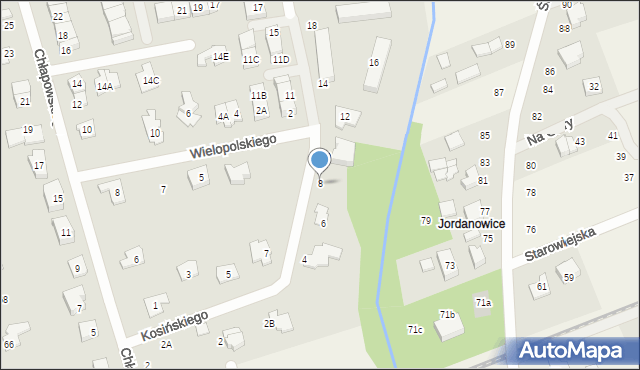 Grodzisk Mazowiecki, Kosińskiego Amilkara, gen., 8, mapa Grodzisk Mazowiecki