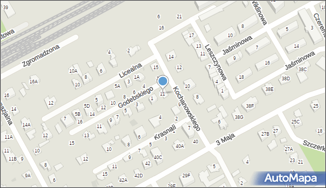 Grodzisk Mazowiecki, Kochanowskiego Jana, 11, mapa Grodzisk Mazowiecki