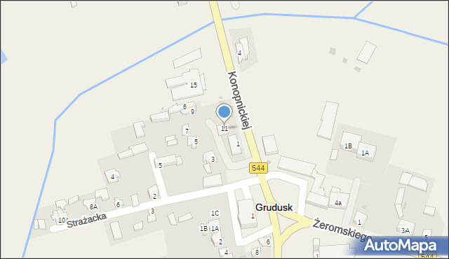 Grudusk, Konopnickiej Marii, 11, mapa Grudusk