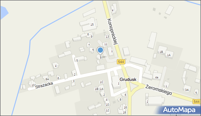 Grudusk, Konopnickiej Marii, 3, mapa Grudusk