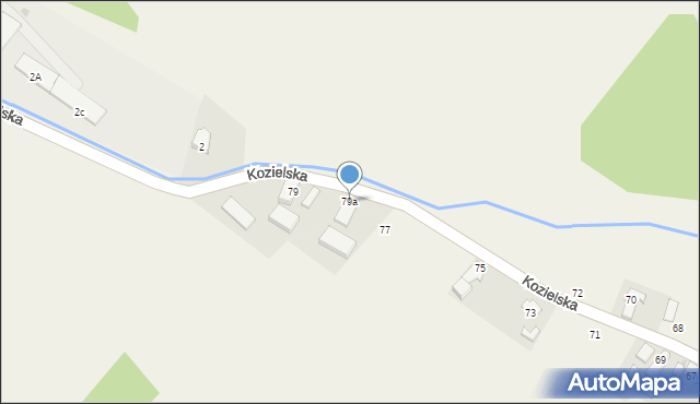 Grudynia Wielka, Kozielska, 79a, mapa Grudynia Wielka