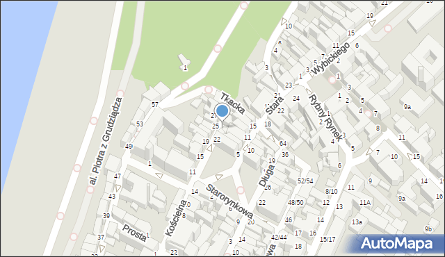 Grudziądz, Kościelna, 26, mapa Grudziądza