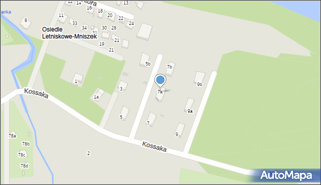 Grudziądz, Kossaka Wojciecha, 7a, mapa Grudziądza