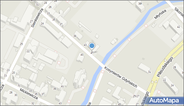 Grudziądz, Kosynierów Gdyńskich, 47, mapa Grudziądza