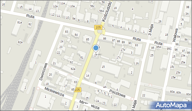 Gryfice, Kościuszki Tadeusza, gen., 17, mapa Gryfice