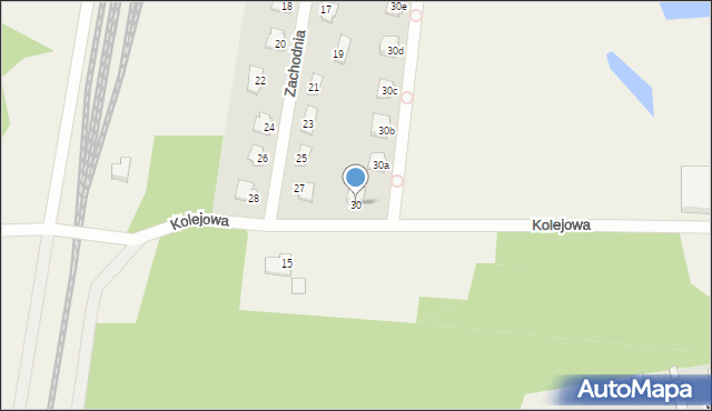 Grzebowilk, Kolejowa, 30, mapa Grzebowilk