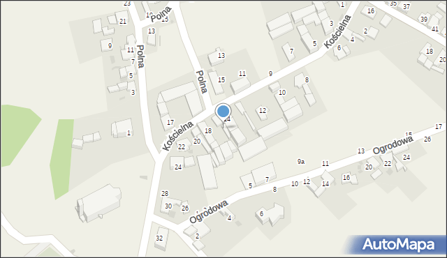 Grzędzin, Kościelna, 16, mapa Grzędzin