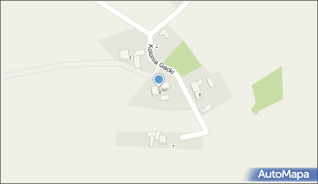 Grzegorzowice, Kolonia Gacki, 4, mapa Grzegorzowice