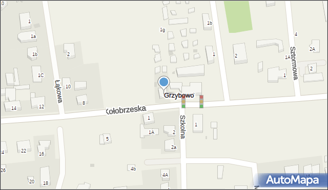 Grzybowo, Kołobrzeska, 4, mapa Grzybowo