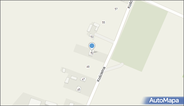 Grzymałków, Kościelna, 51, mapa Grzymałków