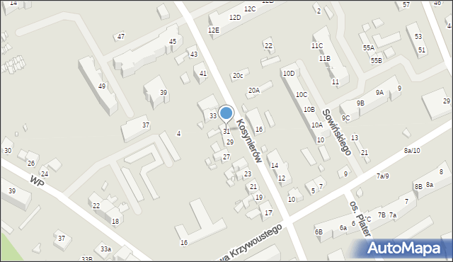Gubin, Kosynierów, 31, mapa Gubin