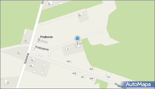 Gulczewo, Kościelna, 6, mapa Gulczewo
