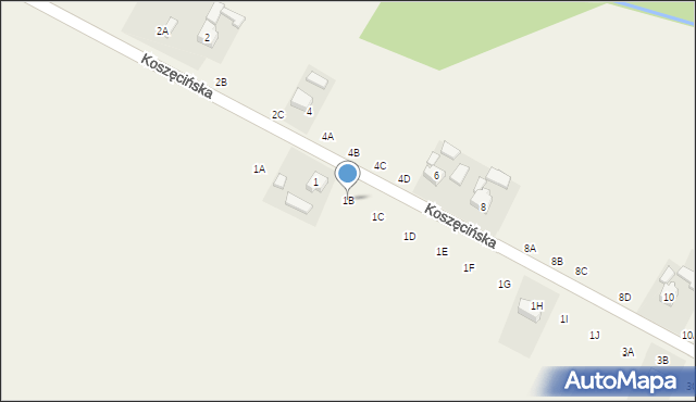 Hadra, Koszęcińska, 1B, mapa Hadra