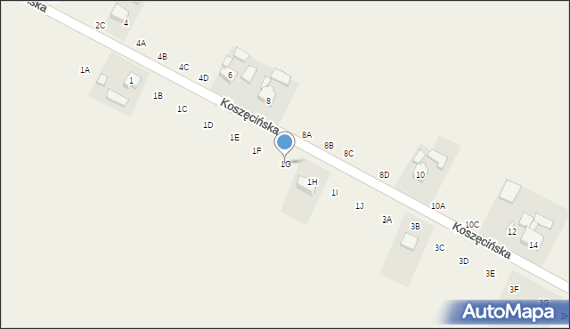 Hadra, Koszęcińska, 1G, mapa Hadra