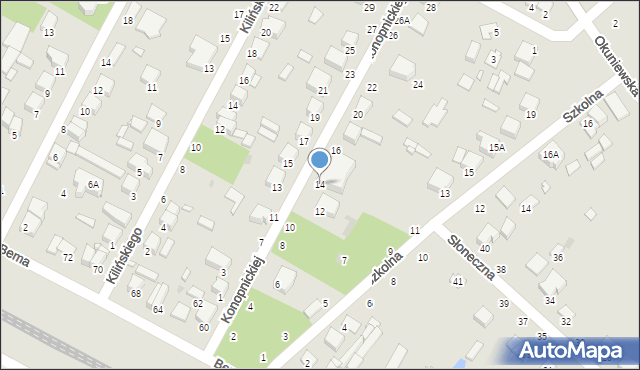 Halinów, Konopnickiej Marii, 14, mapa Halinów