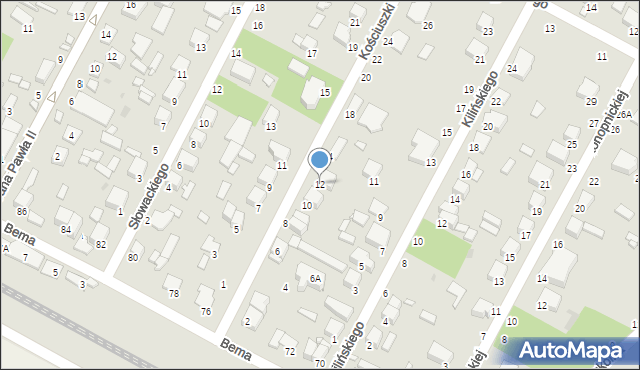 Halinów, Kościuszki Tadeusza, gen., 12, mapa Halinów