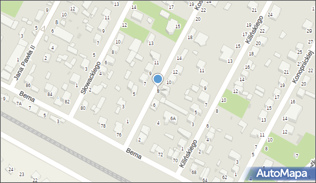 Halinów, Kościuszki Tadeusza, gen., 8, mapa Halinów