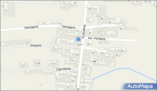 Harklowa, Kościelna, 27, mapa Harklowa