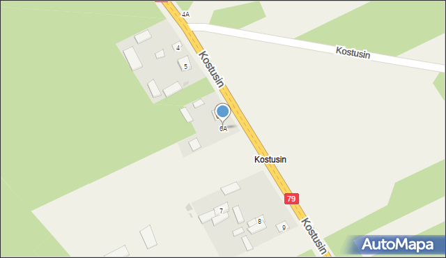 Helenów, Kostusin, 6A, mapa Helenów