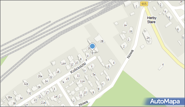 Herby, Kościuszki Tadeusza, gen., 2, mapa Herby