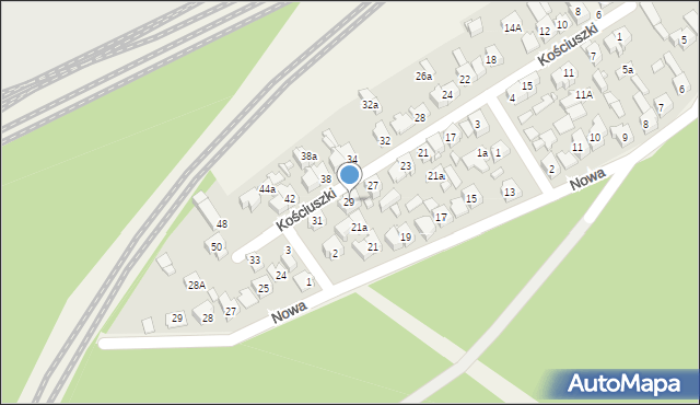 Herby, Kościuszki Tadeusza, gen., 29, mapa Herby