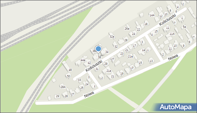 Herby, Kościuszki Tadeusza, gen., 40a, mapa Herby