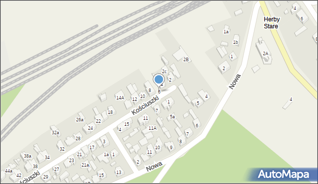 Herby, Kościuszki Tadeusza, gen., 6, mapa Herby