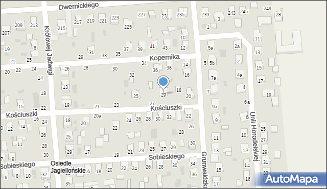 Hrubieszów, Kościuszki Tadeusza, gen., 29, mapa Hrubieszów