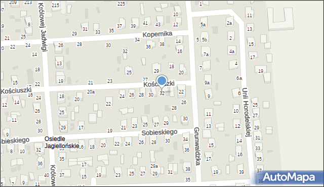 Hrubieszów, Kościuszki Tadeusza, gen., 32, mapa Hrubieszów