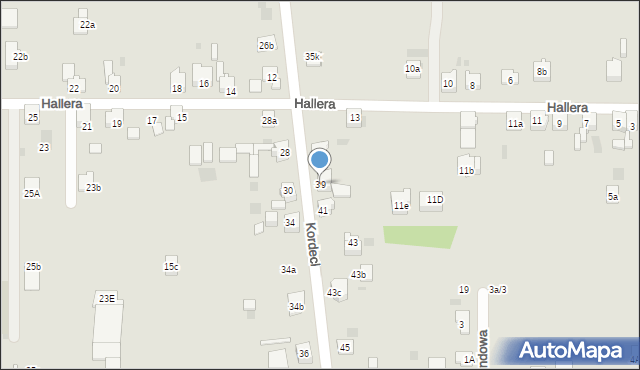 Imielin, Kordeckiego Augustyna, ks., 39, mapa Imielin